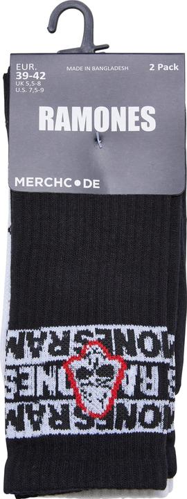 Image du produit Merchcode Ramones Skull Socks 2-Pack - 19829 (lot de 2, 43 - 46)