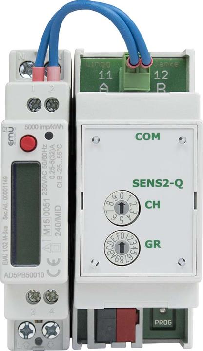 Produktbild Lingg & Janke KNX Elektrozähler EMU 87763 KNX(1-ph.),5(40A,EZ-EMU-IPH-D-REG-FW