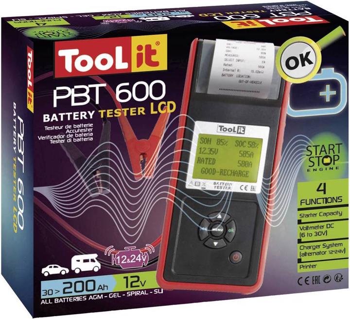 Actual product image Toolit Professional Electronic Battery Tester