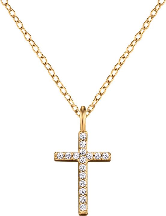 Actual product image Engelsrufer Lilcross necklace (20 cm, 925 silver gold-plated)