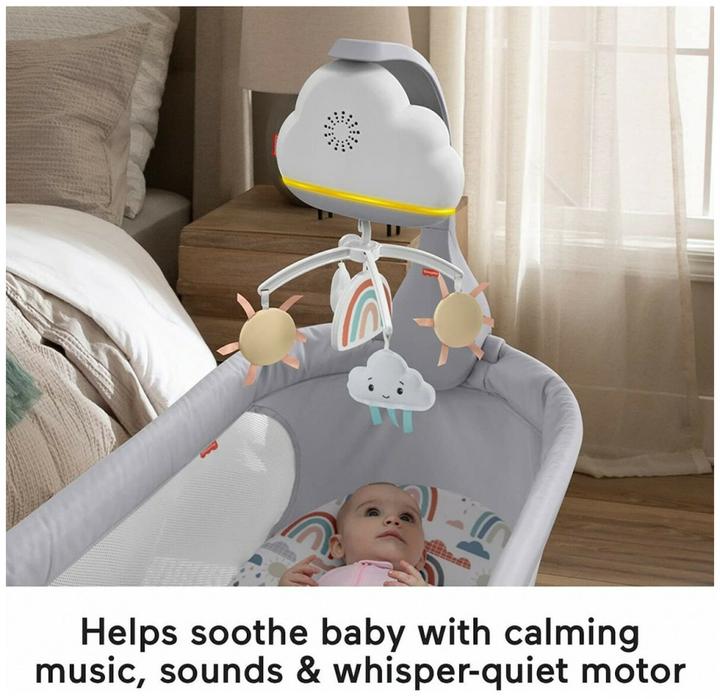 Productafbeelding Fisher-Price Mobiel en muziekdoos voor babybedje Regenboog