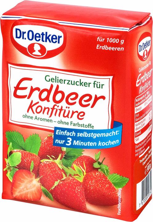 Actual product image Dr. Oetker Gelatinizing sugar for strawberry jam (500 g)