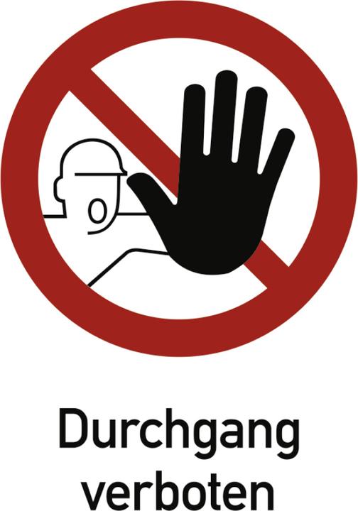 Produktbild Moravia Verbotszeichen Durchgang verboten Kunststoff, 210x297 mm