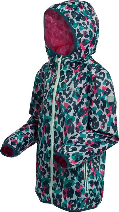 Actual product image Regatta Great Outdoors Childrens/Kids Printed Lever Waterproof Packaway Jacket (164)