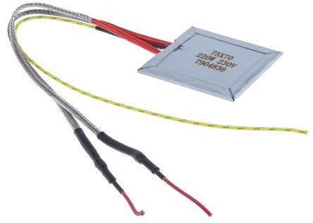Actual product image Rs Pro Flat Plate Mica Heater 220W 70x75mm