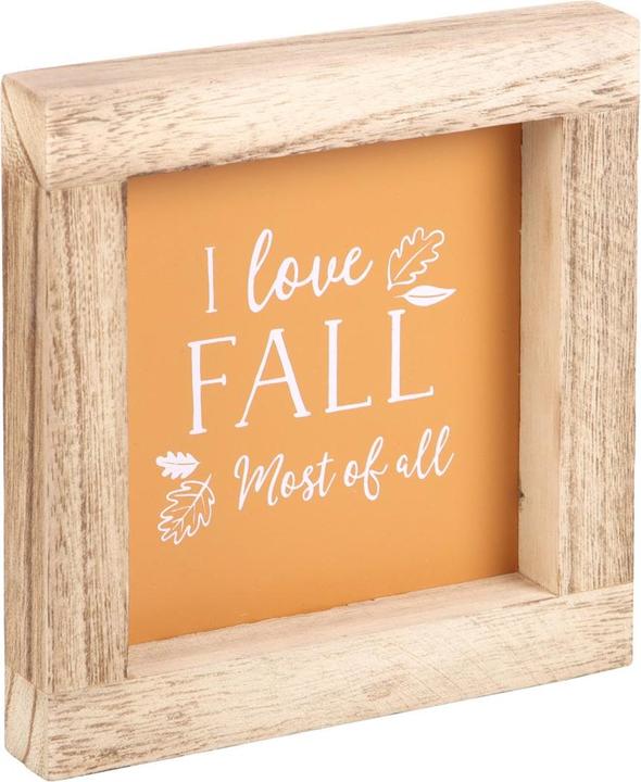 Produktbild Something Different Schild Orange I Love Fall Most Of All aus Holz Gerahmt