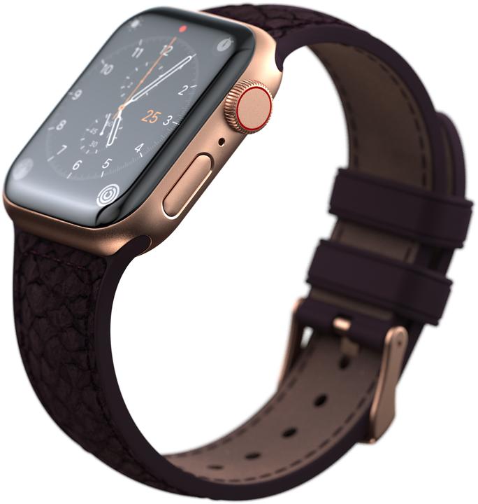 Actual product image Njord Eldur Watch Strap For (45 mm, 44 mm, Vegan Leather, Silicone, Vegan salmon leather)