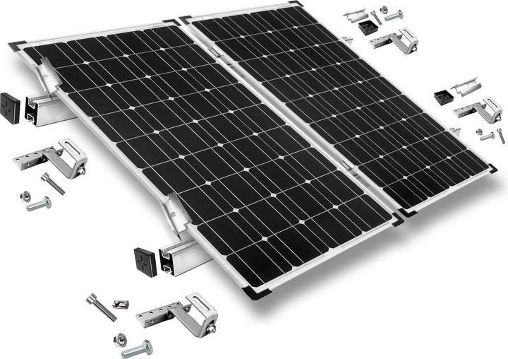 Immagine prodotto Offgridtec Kit di fissaggio con ganci per tetto, regolabile in 3 direzioni (per tegole) per il montaggio su