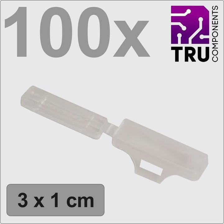 Productafbeelding Tru Components TC-12888596 T24CA081 Tekenhouder Etiketteringsoppervlak: 9,5 x 30