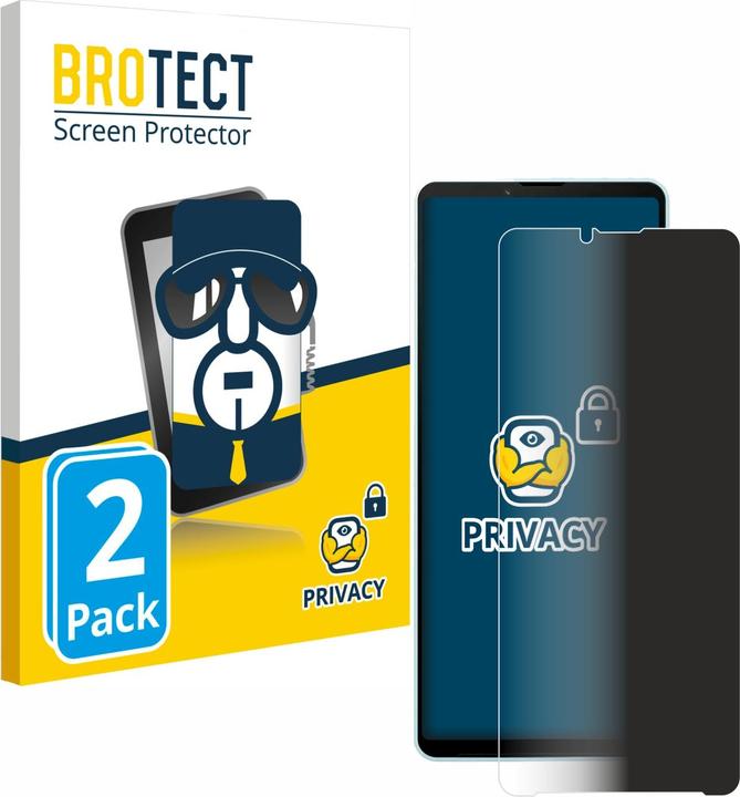 Produktbild BROTECT Sichtschutzfolie Anti-Spy Privacy Folie Blaulicht-Schutz (2 Stück, Sony Xperia 10 VI)