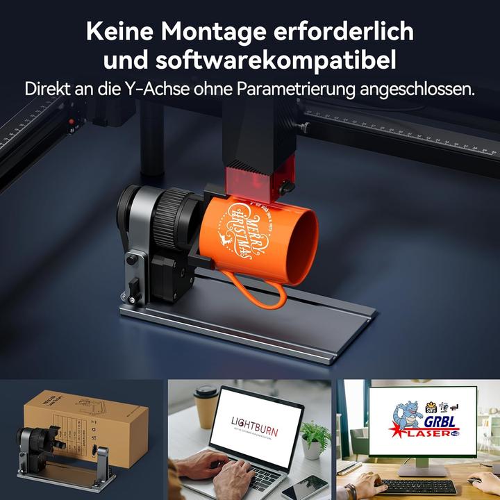 Actual product image Woxcker Laser-Rotationswalze für Gravurmaschinen