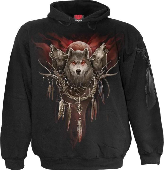 Actual product image Spiral Unisex Adult Cry Of The Wolf Hoodie (L)
