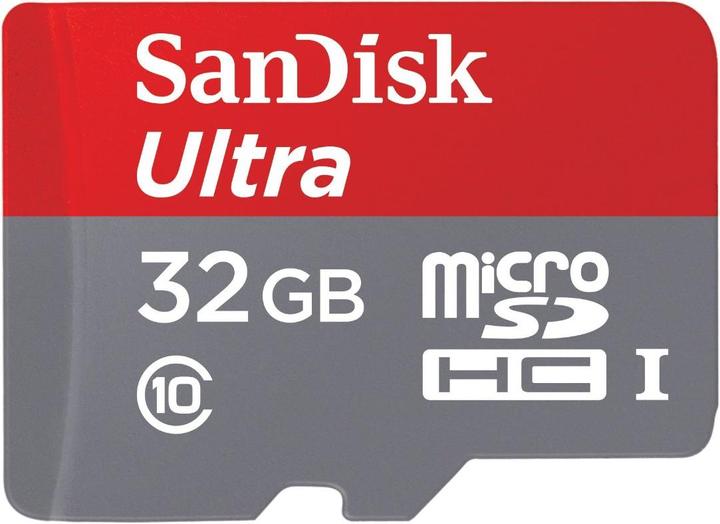 Actual product image SanDisk Ultra microSDHC U1 with adapter (32 GB, microSDHC, U1, UHS-I)