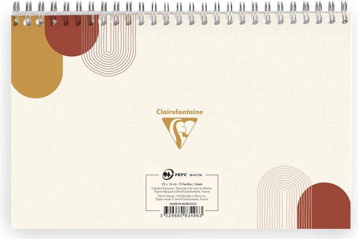 Image du produit Clairefontaine bloc-notes planner reliure intégrale en-tête 53 feuillets imprimés terracotta