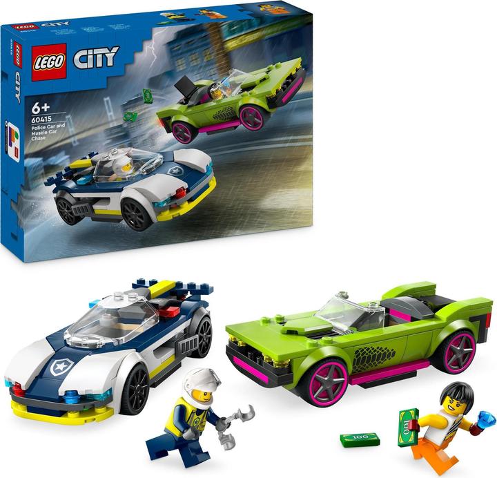 Image du produit LEGO Poursuite en voiture de police et en muscle car (60415, LEGO City)