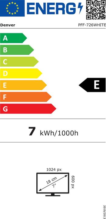 Etichetta energetica Denver Frameo PFF-726 (7", 1024 x 600 pixel)