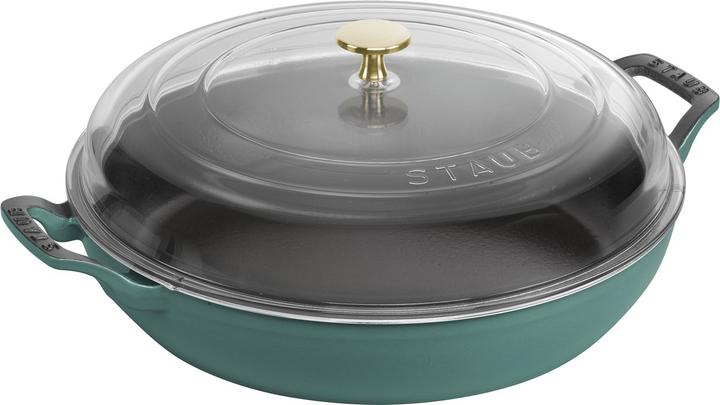 Produktbild Staub Sauteuse m. Glasdeckel 30 cm, Eucalyptus 3.3l (30 cm, Bräter + Schmortopf, Gusseisen)