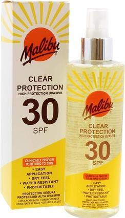 Actual product image Malibu Clear Protection (Sun spray, SPF 30, 250 ml)