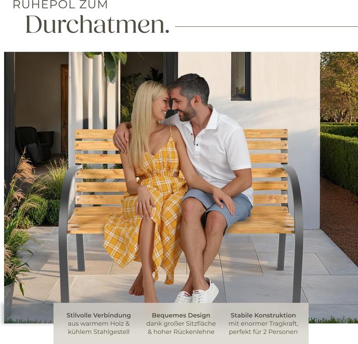 Actual product image tectake Garden bench Micha