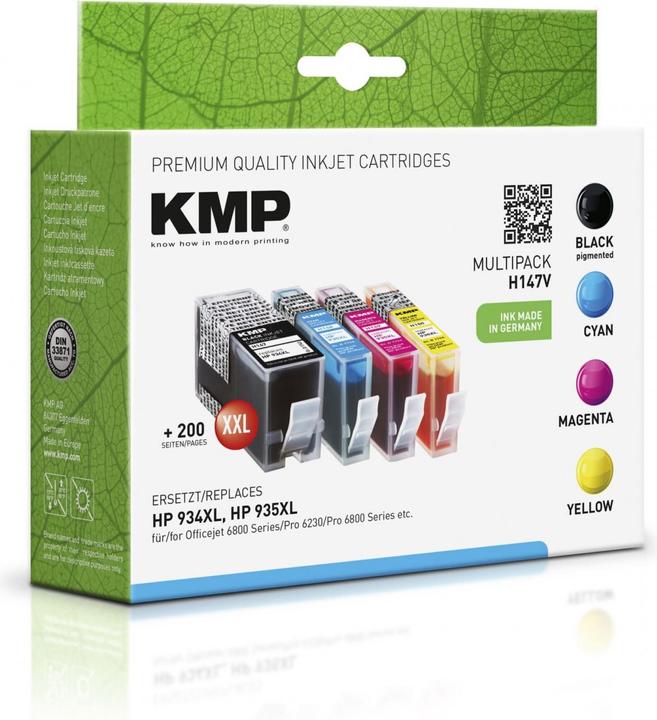 Actual product image KMP H147V Multipack BK/C/M/Y compatible with HP 934/935 XL (M, FC, C, Y)
