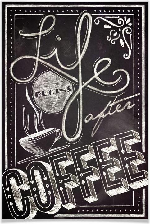 Produktbild Trenddeko Life begins after Coffee (30 x 45 cm)