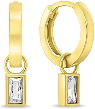 Image du produit Brilio Silver - Boucles d'oreilles rondes minimalistes 2en1 avec zircons EA840Y