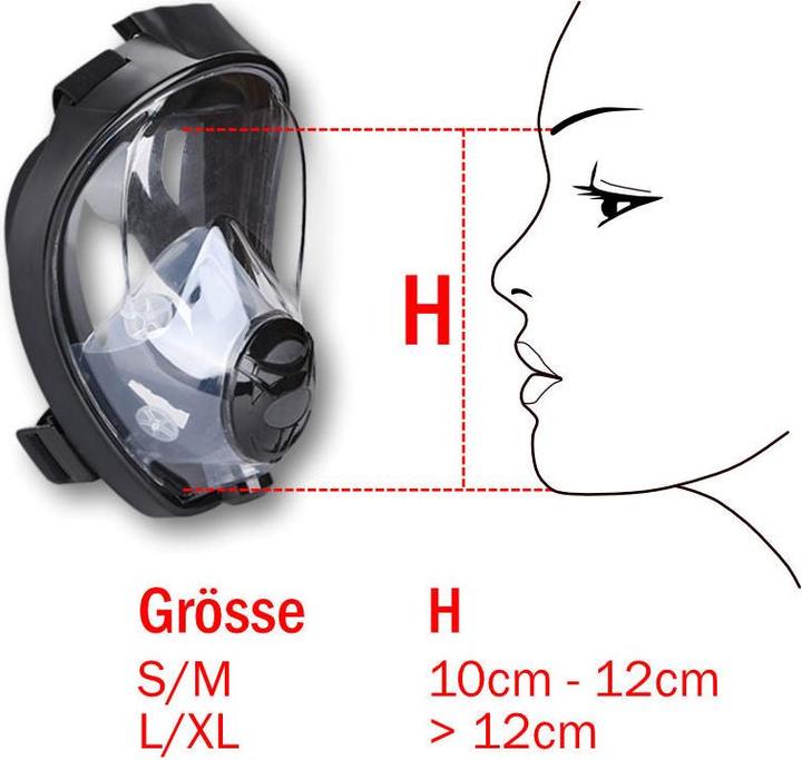 Image du produit Hermex Masque de plongée avec tuba Masque intégral de plongée Lunettes de natation