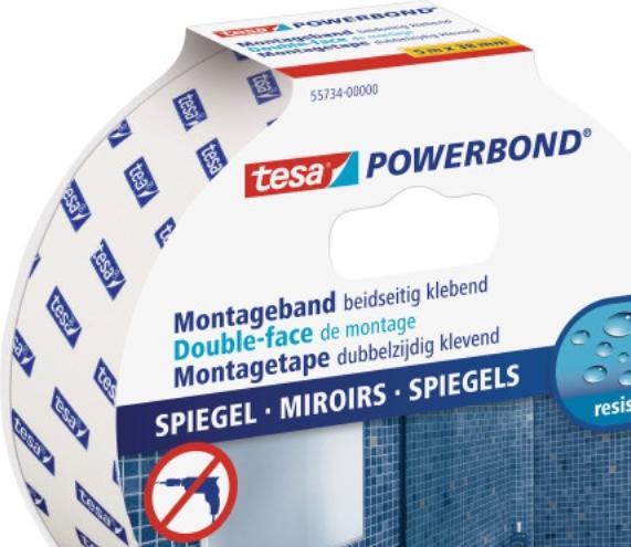Image du produit tesa Powerbond MIRROR ruban de montage double face pour miroir (38 mm)