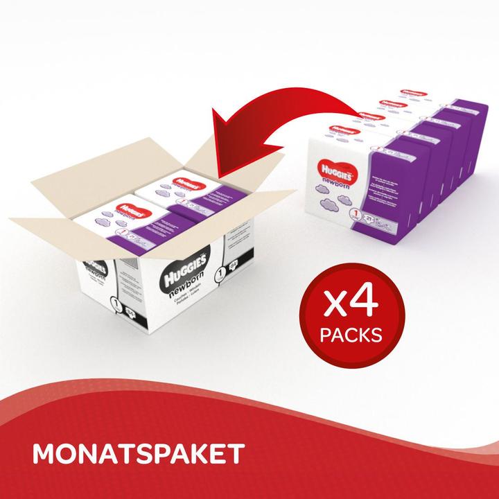 Produktbild Huggies Windeln Newborn (Gr. 1, Monatsbox, 84 Stück)