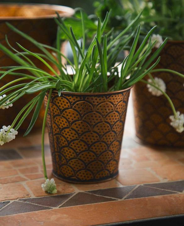 Actual product image Esmée Flower pot / planter Orient, sheet metal (11 cm)