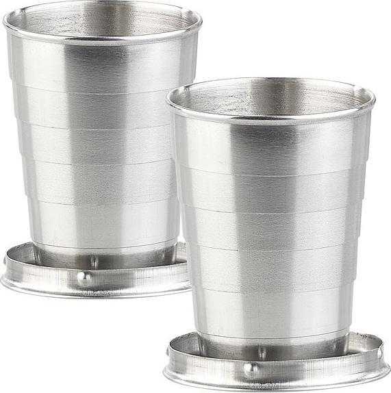 Semptec 2er-Set Mini-Teleskopbecher mit Schlüsselanhänger (30 ml)