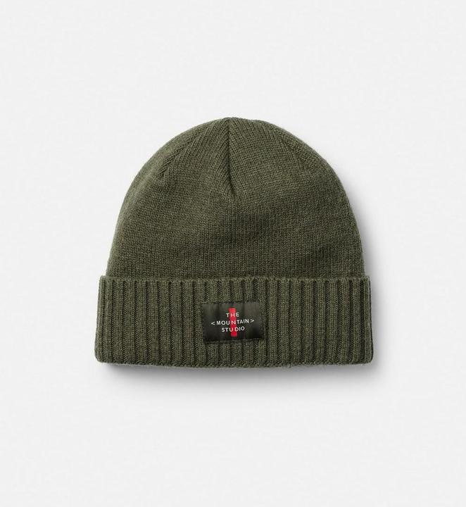 The Mountain Studio Cashmere Mix Cross Logo Beanie (One Size)