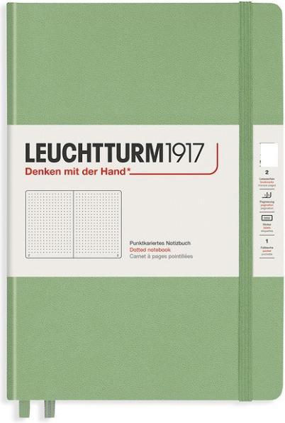 Leuchtturm1917 Faro Tasca Punti Salvia (90 x 150 mm, Punteggiato, Copertina rigida)