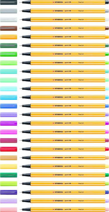 Produktbild STABILO point 88 Mini Fineliner (Mehrfarbig, 18 x)