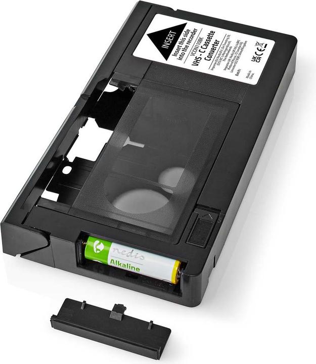Produktbild Nedis VHS Converter Conversion: VHS-C to VHS Plug and Play Black