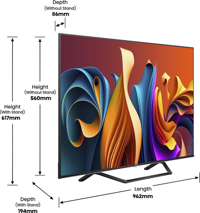 Actual product image Hisense TV 43A7NQ (43", QLED, UHD, 2024)