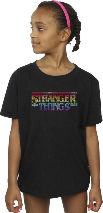 Immagine prodotto Netflix Stranger Things Rainbow Dot Logo Maglietta Ragazze (152, 158)