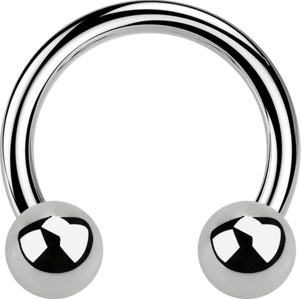 Produktbild Star Piercing Micro Circular Barbell silber mit zwei Kugeln (Titan G23, ohne Messing)