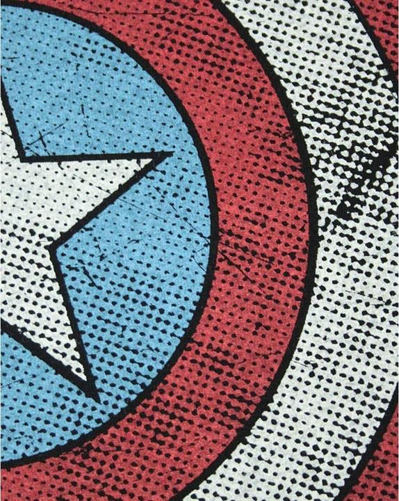 Immagine prodotto Jack Of All Trades Maglietta Capitano America Logo Effetto Invecchiato Uomo (S)