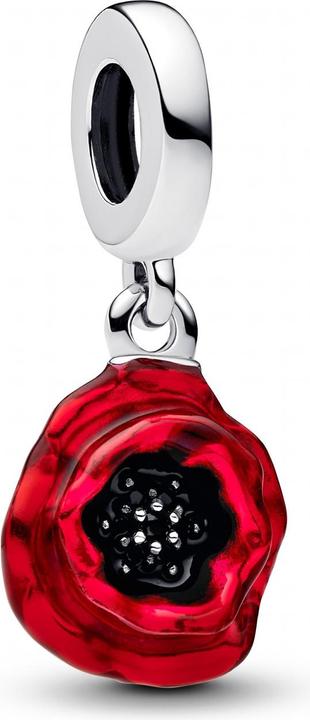 Image du produit Pandora Charm pendentif fleur rouge (Argent 925, Émail)
