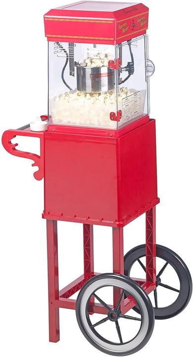 Image du produit Rosenstein & Söhne Machine à pop-corn professionnelle "Cinema" avec chariot en design rétro