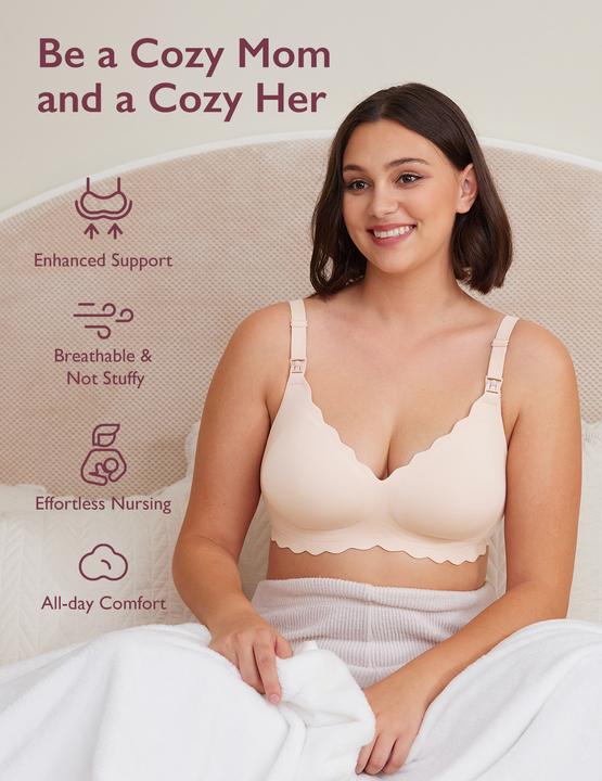 Immagine prodotto Momcozy YN46 Reggiseno da allattamento floreale senza cuciture Skin L (L)