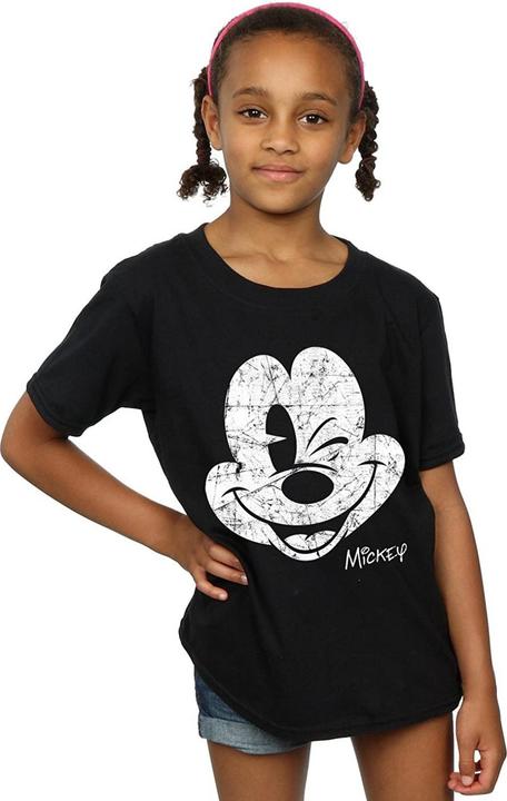 Immagine prodotto Disney T-shirt bambina con viso di Topolino in cotone (128)