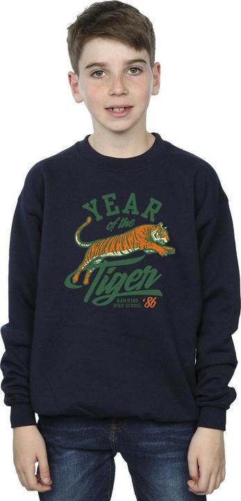 Produktbild Netflix Stranger Things Hawkins Year of The Tiger 86 Sweatshirt Jungen (140, 146)