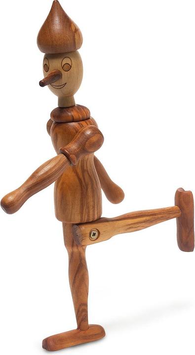 Immagine prodotto Natura Punto Figura di Pinocchio con braccia e gambe mobili, 25 cm, legno d'ulivo