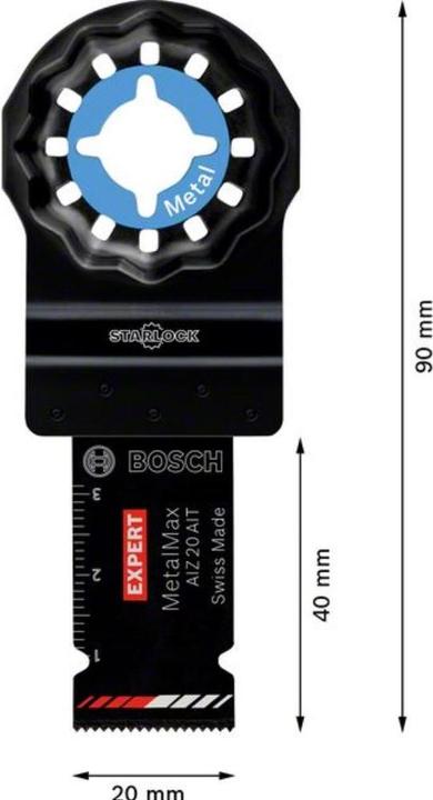 Actual product image Bosch Professional Zubehör EXPERT MetalMax AIZ 20 AIT Blade for multifunction tools, 40 x 20 mm, 5 pcs.
