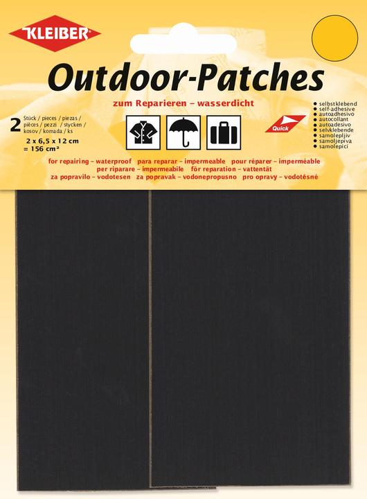 Image du produit Kleiber Outdoor-Patches, autocollant, 65 x 120 mm anthracite, pour réparer les surfaces lisses, imperméable (1 x)