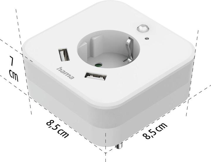 Produktbild Hama 00223498 LED-Nachtlicht mit Bewegungsmelder LED Tageslichtweiss Weiss