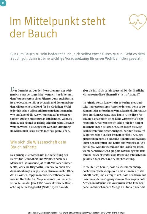 Actual product image Medical Cooking: F.X. Mayr-Ernährung (German, Sepp Fegerl, Philipp Buttinger, 2024)