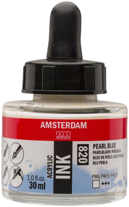 Actual product image Amsterdam Acrylic ink 820 (Pearl blue, 30 ml)